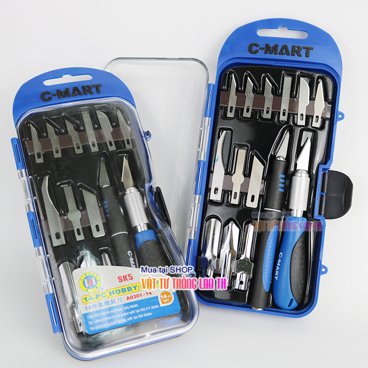 Bộ dao tỉa đa năng 14 lưỡi hãng C-Mart hàng cao cấp