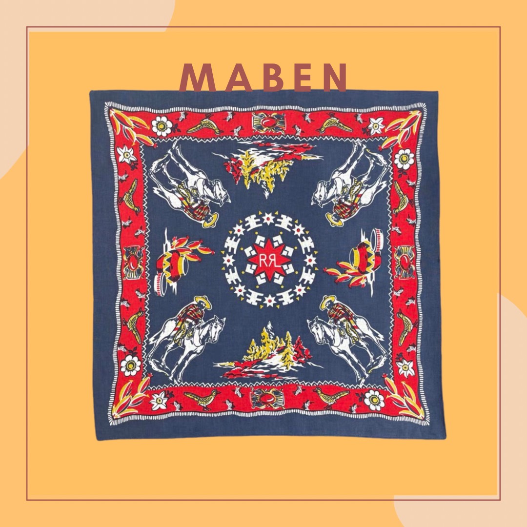 Khăn bandana Cowboy cotton size 55x55cm - Maben
