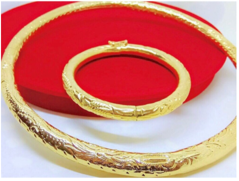 Bộ trang sức kiềng ,vòng cưới cô dâu