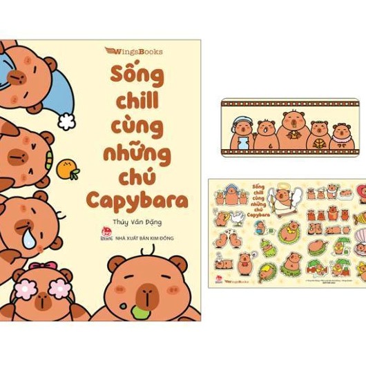 Sách thư giãn: Sống chill cùng những chú Capybara - Hình ảnh đáng yêu (NXB Kim Đồng)