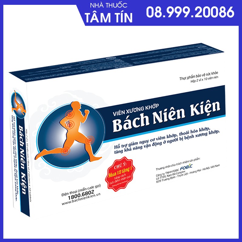 Viên xương khớp bách niên kiện hộp 20 viên