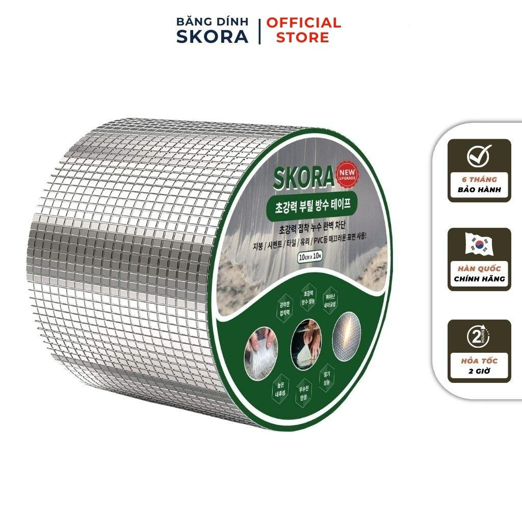Băng keo chống thấm đa năng SKORA 10cm x 10m chất lượng cao keo chống thấm siêu bền thương hiệu Hàn Quốc bảo hành 6 tháng