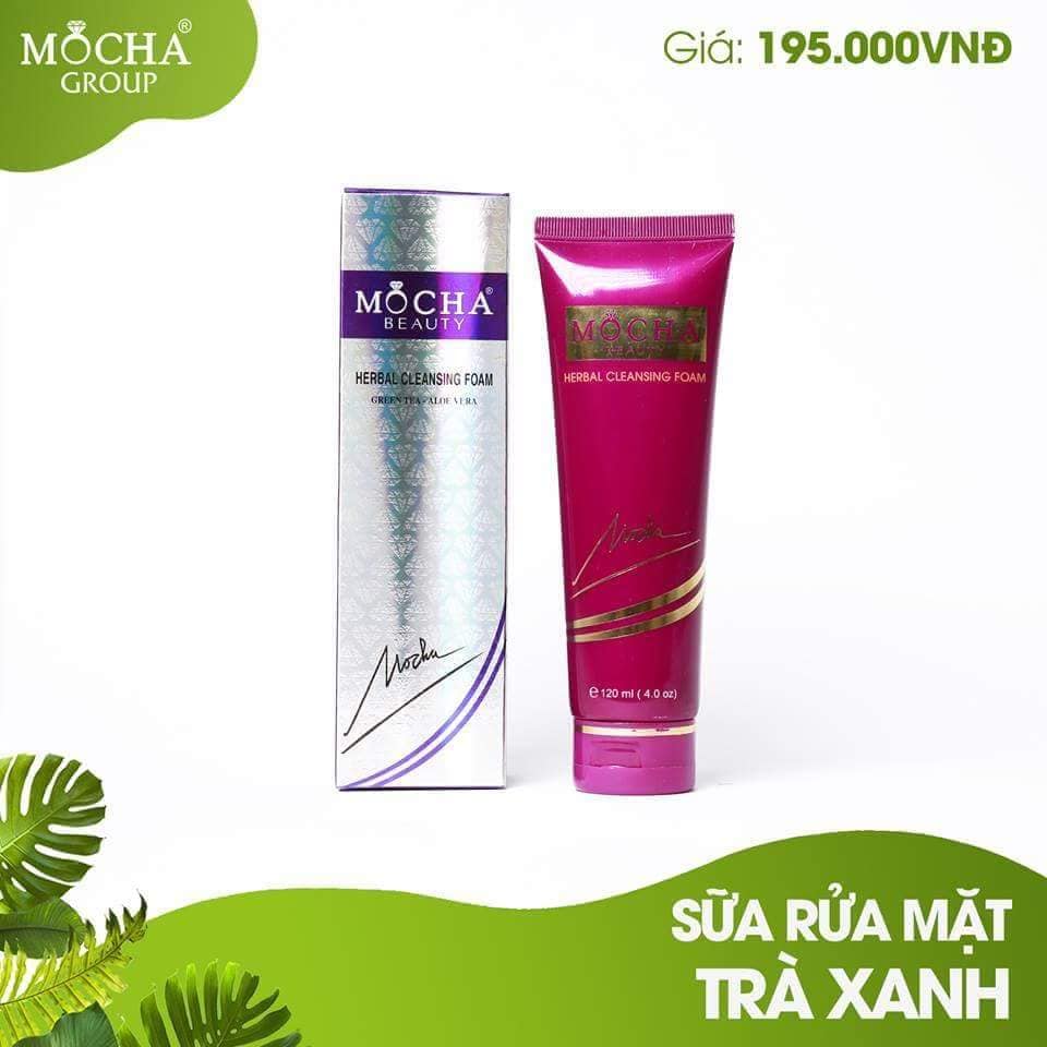 Sữa rửa mặt tinh chất trà xanh nha đam Mocha 120ml