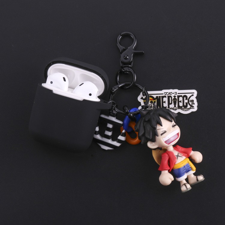 Bao vỏ hộp đựng airpods 2 – mô hình monkey d. luffy vỏ đen