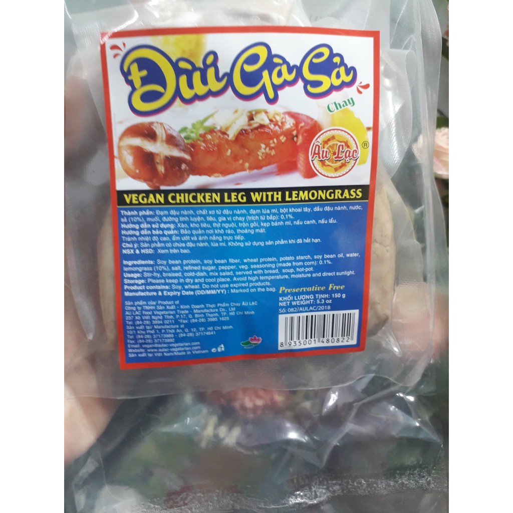 Đùi gà sả chay âu lạc 150g tiệt trùng
