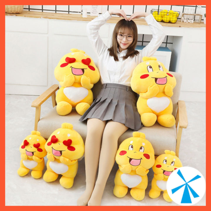 Gấu bông quobee - khủng long lai ong size 40 cm màu vàng đẹp giá rẻ chất liệu vải nhung mềm mịn không rụng lông an toàn cho người sử dụng