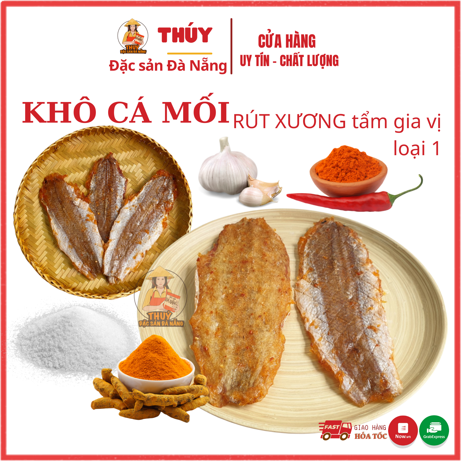 Khô cá mối phi lê bỏ xương túi 500gr - đặc sản đà nẵng