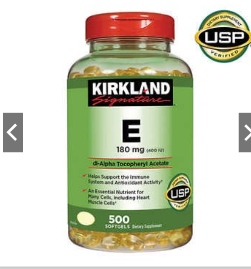 Vitamin E 400 IU 500 Viên Kirkland Của Mỹ,