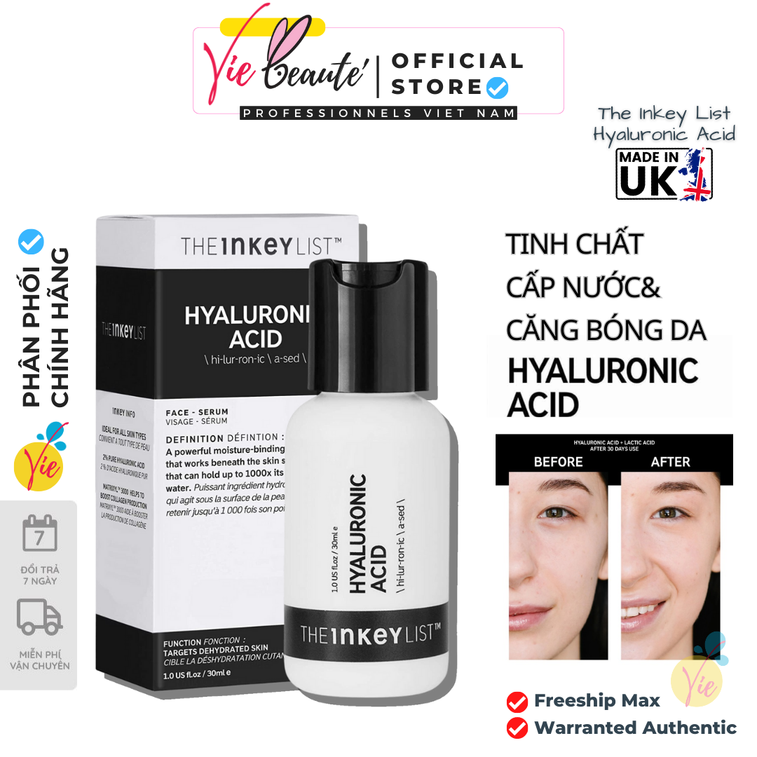 The Inkey List Hyaluronic Acid - Serum Cấp Ẩm Hyaluronic Acid The Inkey List 30ml