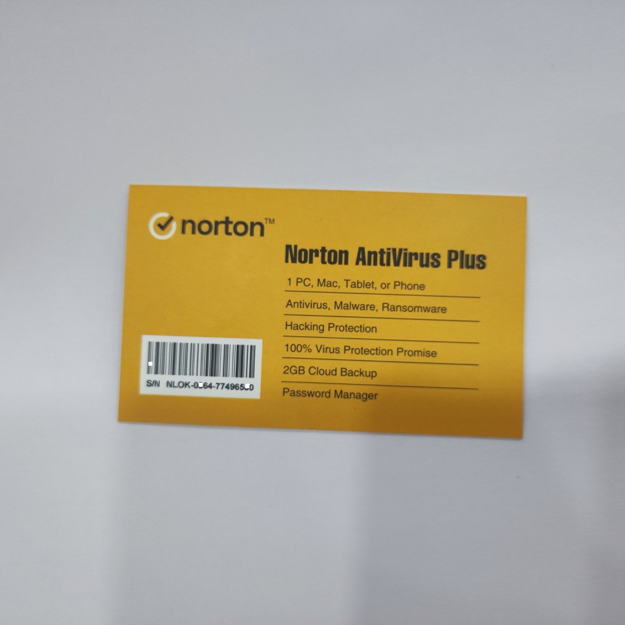 Phần mềm diệt Virus Norton AntiVirus Plus - Không hộp