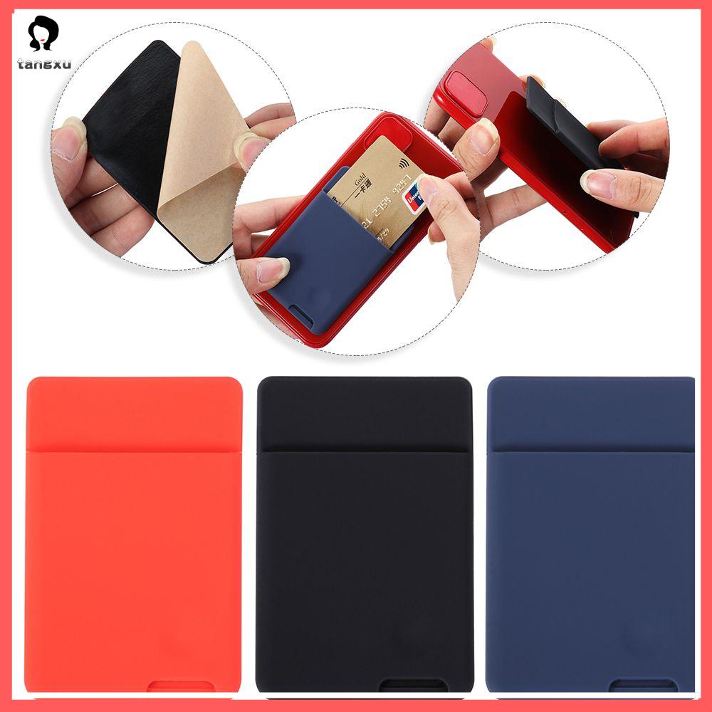 1 * Đàn Hồi Tự Dính Túi Purse Silicone Sticker Thẻ Tay Áo Điện Thoại Wallet Trường Hợp ID Chủ Thẻ Tín Dụng Điện Thoại Di Động Pocket