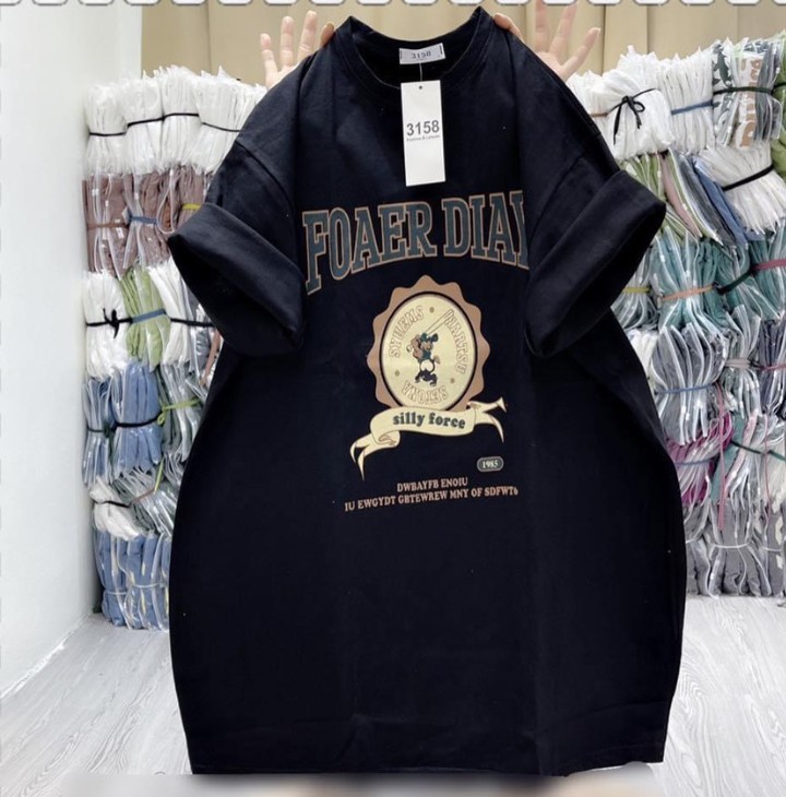 Áo thun Unisex in logo màu đen