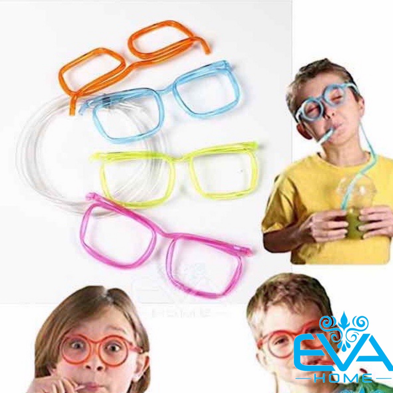 Ống Hút Mắt Kính Gọng Chữ Nhật Cute Vui Nhộn Độc Đáo M2025