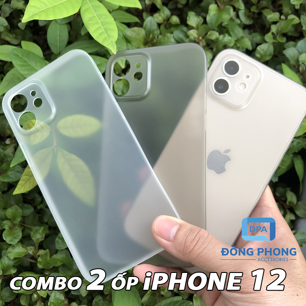 Combo 2 ốp lưng trong nhám unibody iphone 12 siêu mỏng