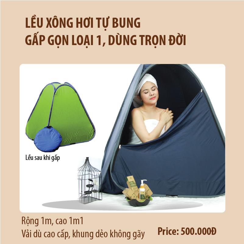 Lều xông hơi tự bung WonMom, tặng kèm 1 hộp túi xông 2 lần