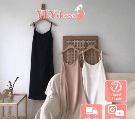 Váy đũi lụa hai dây dáng suông maxi freesize sẵn 3 màu - Váy đầm nữ hai dây dáng dài phom suông rộng giá cực rẻ C155