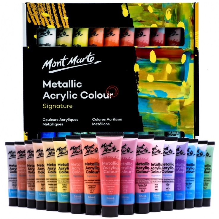 Màu acrylic metallic mont marte intro set dạng tuýp 18 ml bộ 8 màu tuýp 36 ml bộ 8/12/24/36 màu