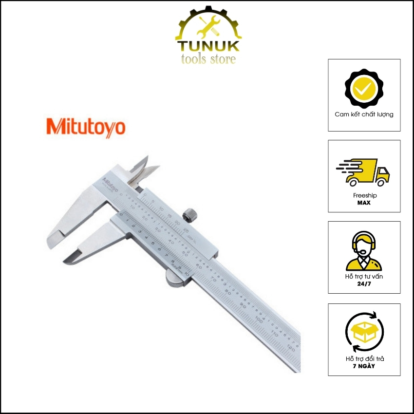 Thước kẹp cơ khí TUNUK, thước cặp mitutoyo 150mm 200mm 300mm, tặng quà 15k