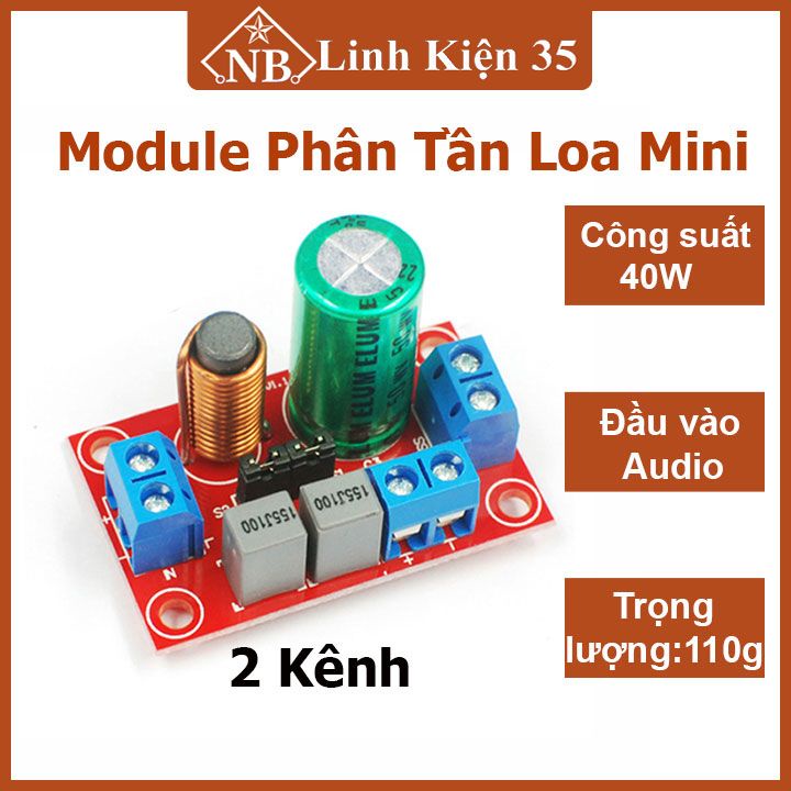 Module phân tần loa mini 2 kênh công suất 40W