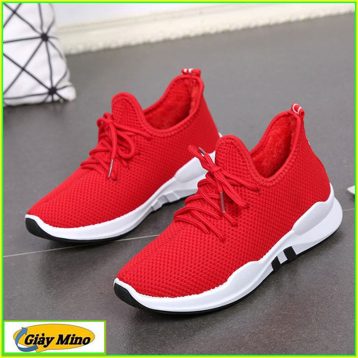 [HCM]Giày Sneaker Nữ Mới Màu Đen Giày Thể Thao Giày Chạy Bộ Shop Mino Giày Thoáng Khí Êm Chân Màu Sắc Nổi Bật