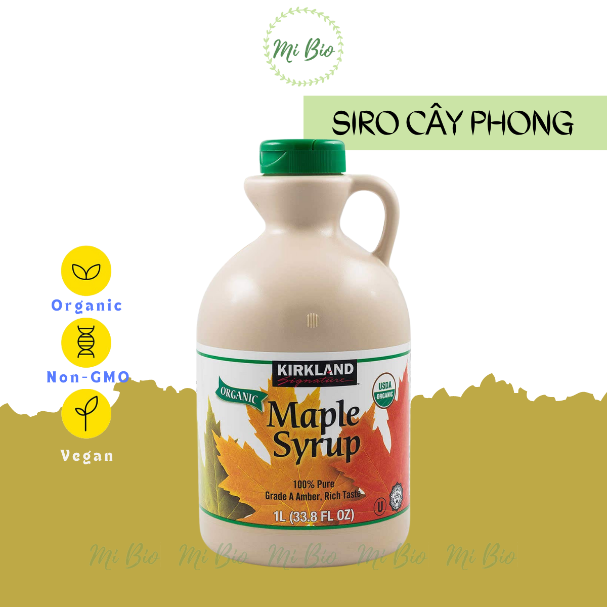 Maple Syrup (Si rô) cây phong hữu cơ 1 Lít  - Kirkland