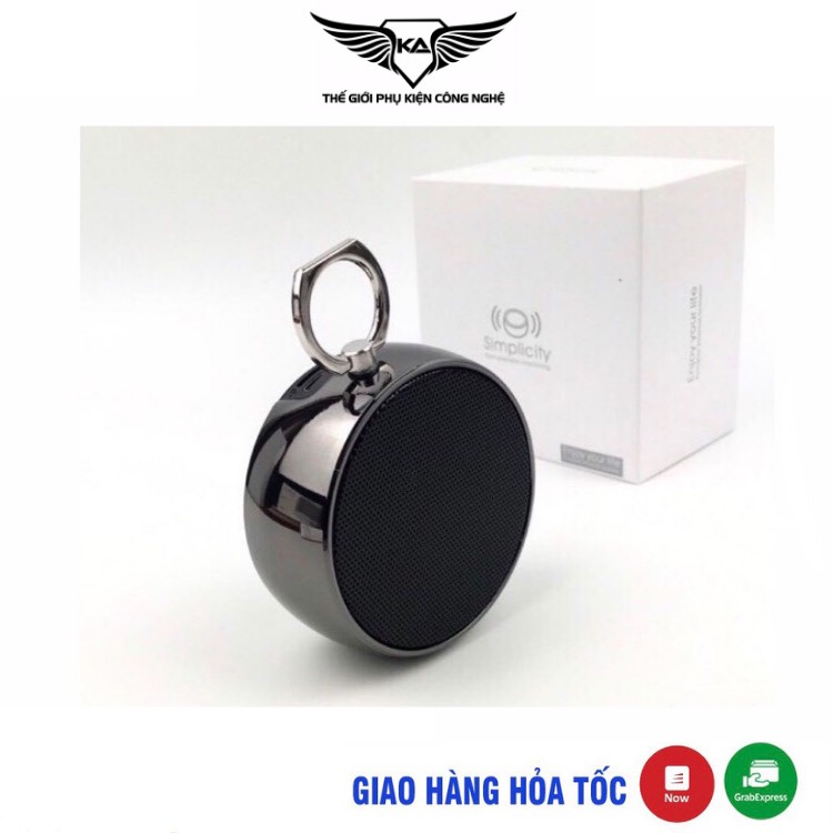 Loa bluetooth mini bs02 có móc treo tiện lợi và khe cắm thẻ nhớ, cổng 3.5 - karpino