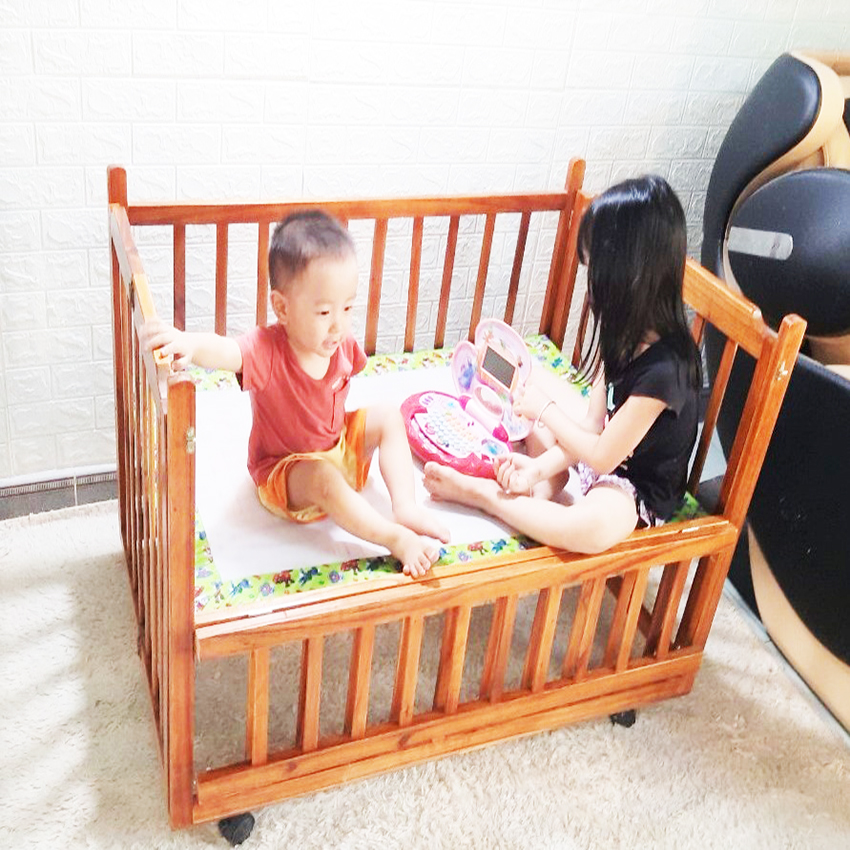 [GIÁ Nhà Máy SX] Giường cũi 2 tầng đa năng nan bo R3, lắp ráp nhanh- Đổi mới Freeship 2 chiều do lỗi NSX