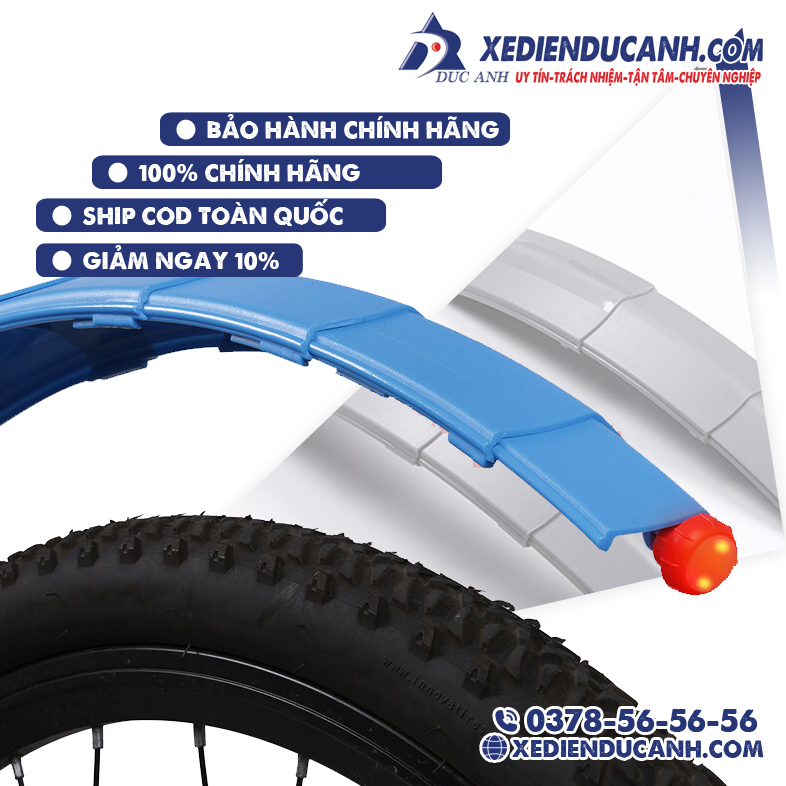 Chắn bùn gấp xe đạp thể thao West Biking - có đèn hậu