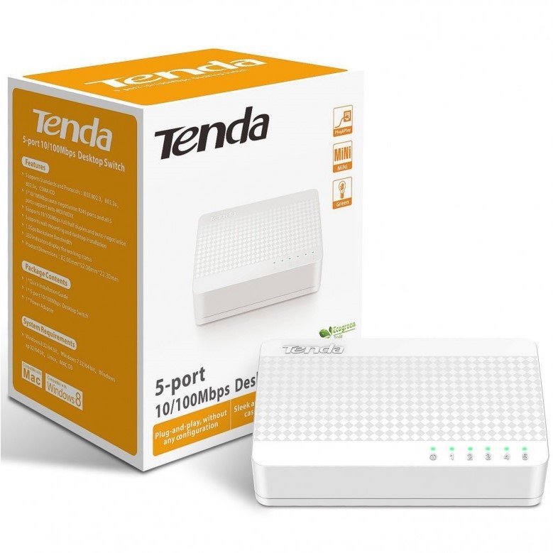 Switch 5 port bộ chi mạng 5 cổng tenda 100m mẫu mới bộ chia cổng internet cao cấp mẫu mới bán chạy