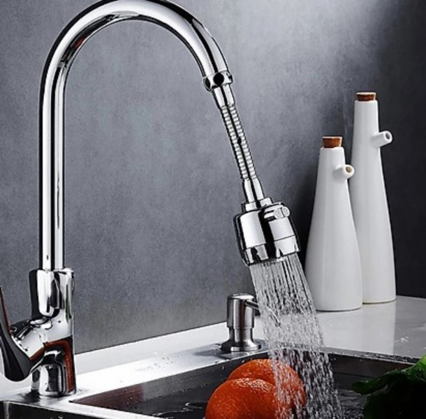 Đầu vòi rửa chén bát tăng áp lực nước 2 chế độ phun/ đầu tăng áp vòi rửa chén