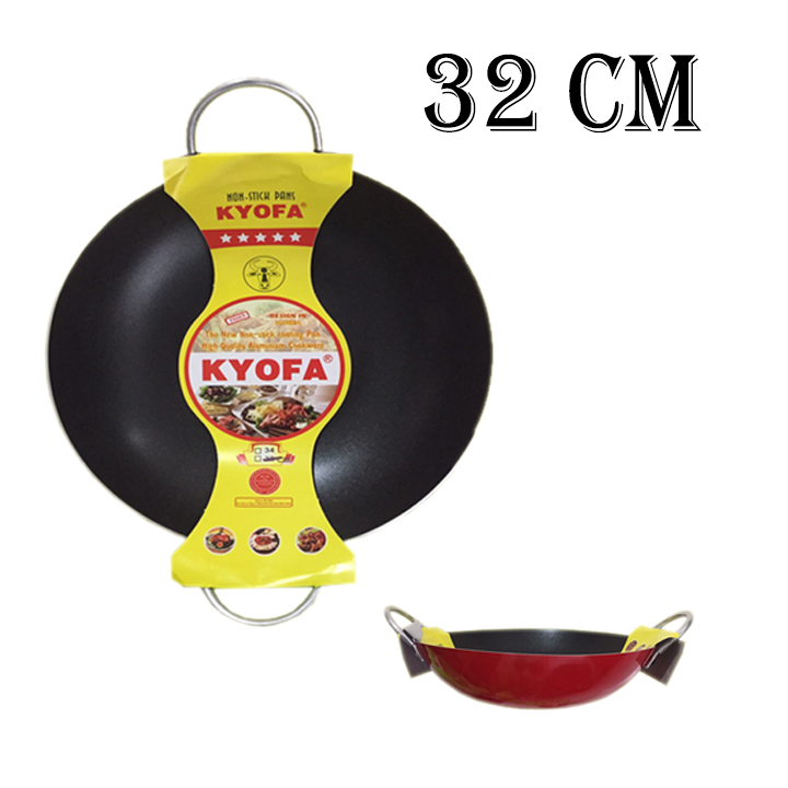 [CHẢO TO - 32 CM] Chảo chống dính 32 CM sâu lòng 2 quai. Chảo chống dính chiên xào cho mọi nhà hàng công ty