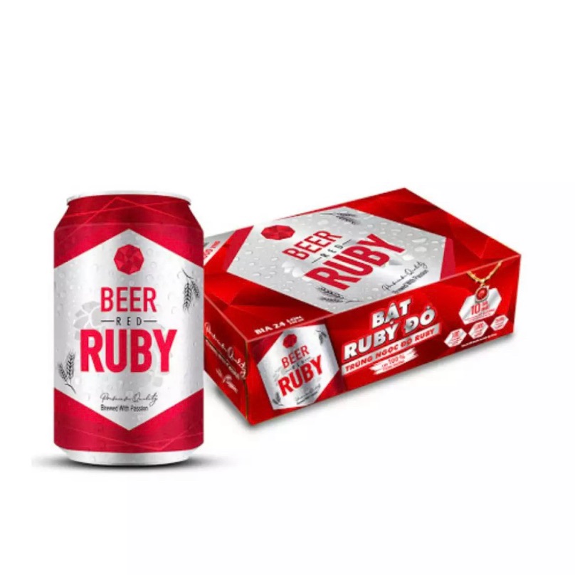 Bia red ruby thùng 24 lon 330ml