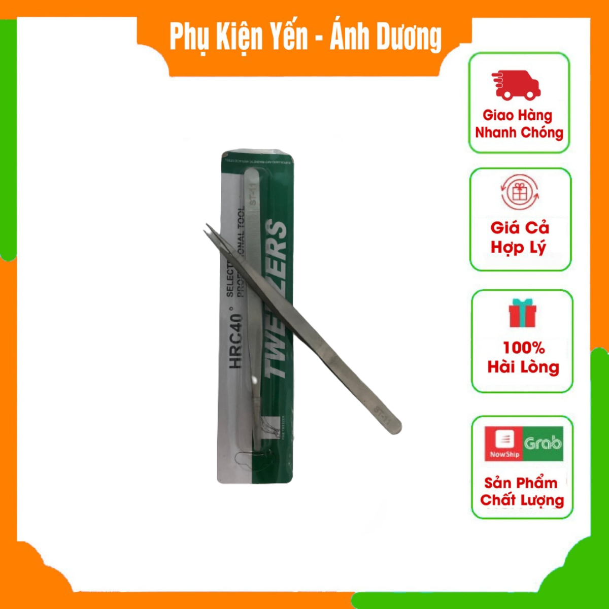 Nhíp gắp lông tổ yến chuyên dụng/Nhíp gắp linh kiện/ Nhíp nối mi 1 thẳng 1 cong giá rẻ - Phụ Kiện Yến