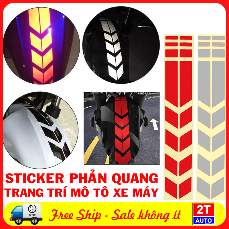 TEM PHẢN QUANG DÁN TRANG TRÍ CUA LỐP MÔ TÔ XE MÁY DECAL STICKER PHẢN QUANG DÁN XE