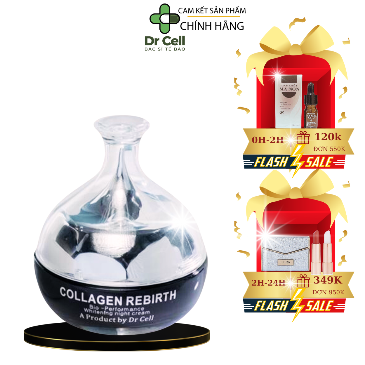 Kem dưỡng da ban đêm Collagen Rebirth - dưỡng trắng , cấp ẩm 30g