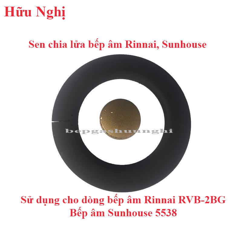 [HCM]Mâm chia lửa bếp gas âm rinnai ( sen lớn và đầu hâm ) thay cho bếp gas âm Rinnai RVB 2BG, Sunhouse