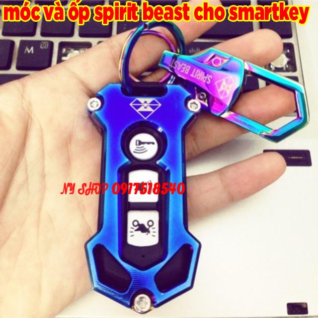 COMBO MÓC VÀ ỐP CNC SPIRIT BEAST CHO CHÌA SMART KEY SH 2016 - 2020 - 2021,SH MODE,PCX,CUB 125