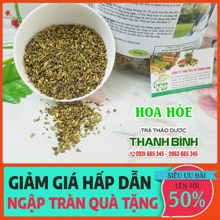 Hoa hòe khô 500g loại đặc biệt - đông y thanh bình