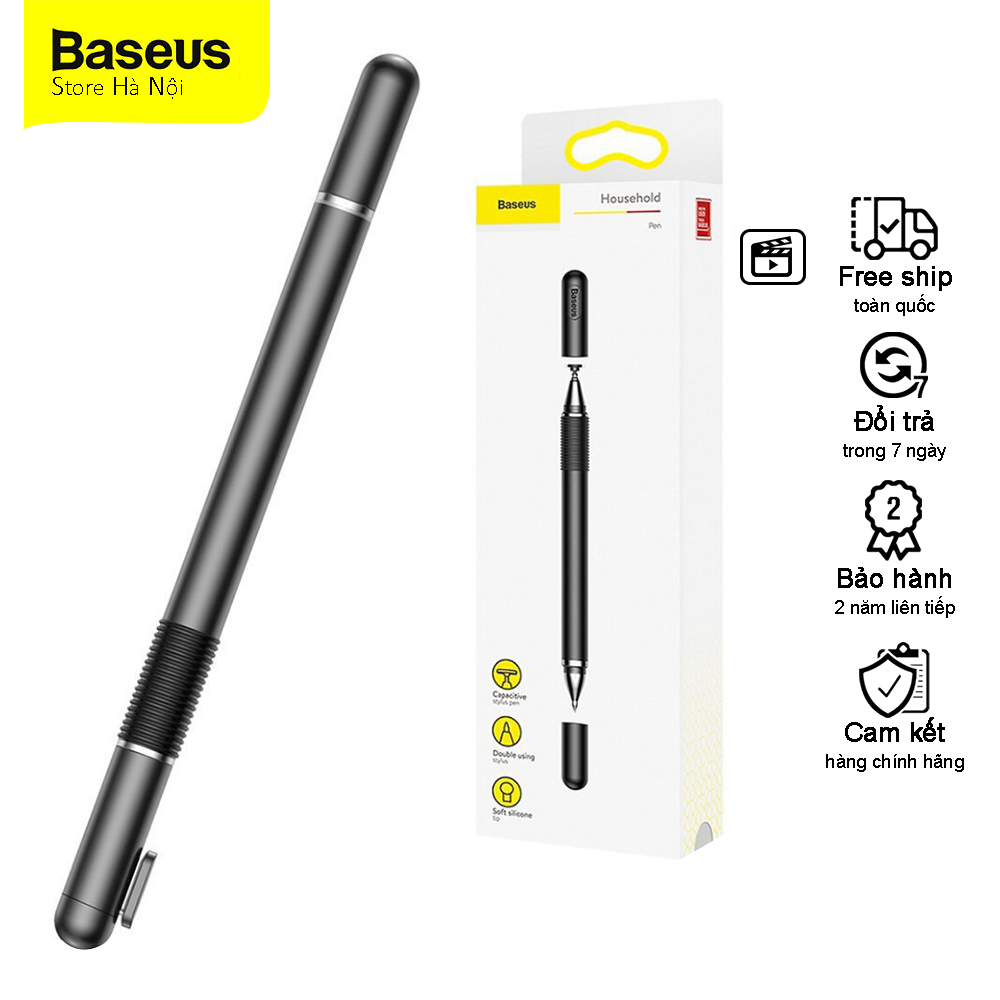 Bút cảm ứng Baseus - bút vẽ cho iPad - bút cảm ứng iPhone Android Phone - bút cảm ứng hai đầu - bút cảm ứng 2 đầu máy tính bảng Cảm Ứng Điện 2in1 Baseus Smartphone Tablet/IPad