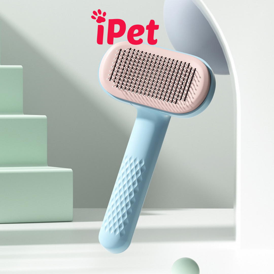 Lược chải lông chó mèo cao cấp grooming brush nút bấm lấy lông thừa - ipet shop