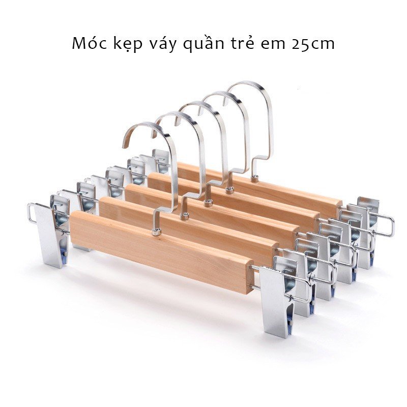 Móc kẹp treo quần áo trẻ em 25cm