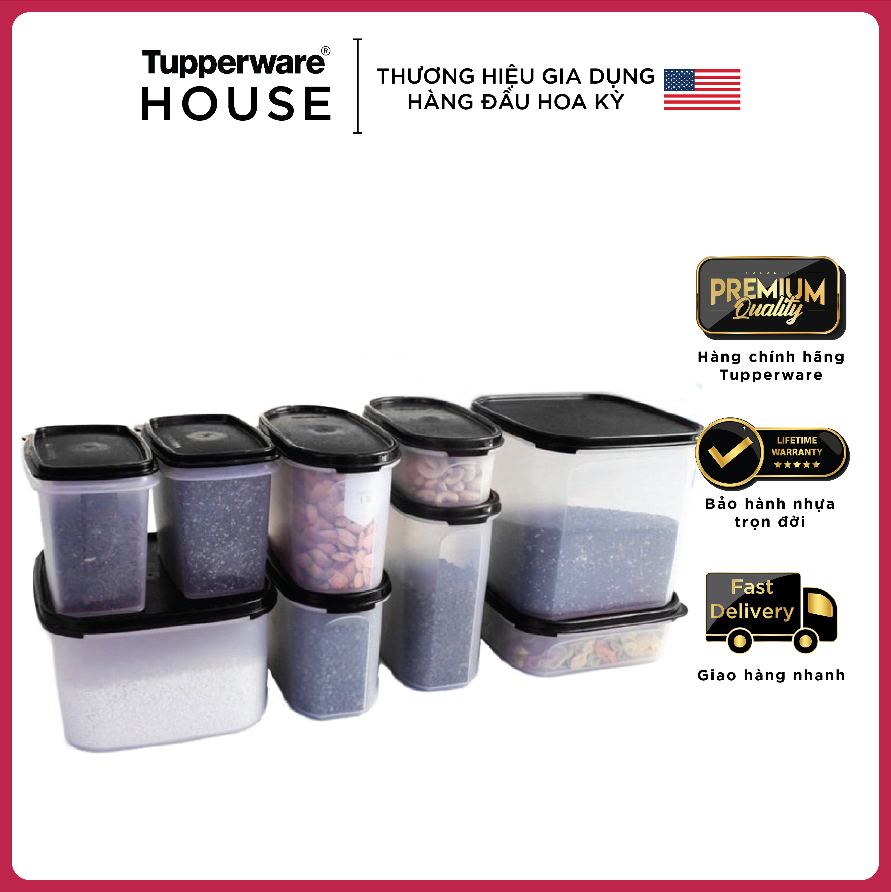 Bộ hộp kệ bếp Modular Mate Black Kitchen