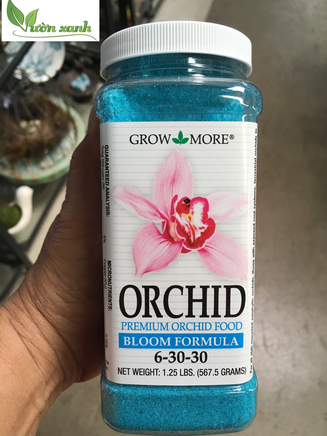 Phân bón Nhập Khẩu Mỹ Growmore 6-30-30 kích hoa đồng loạt hũ 567gr hàng nhập nguyên chai