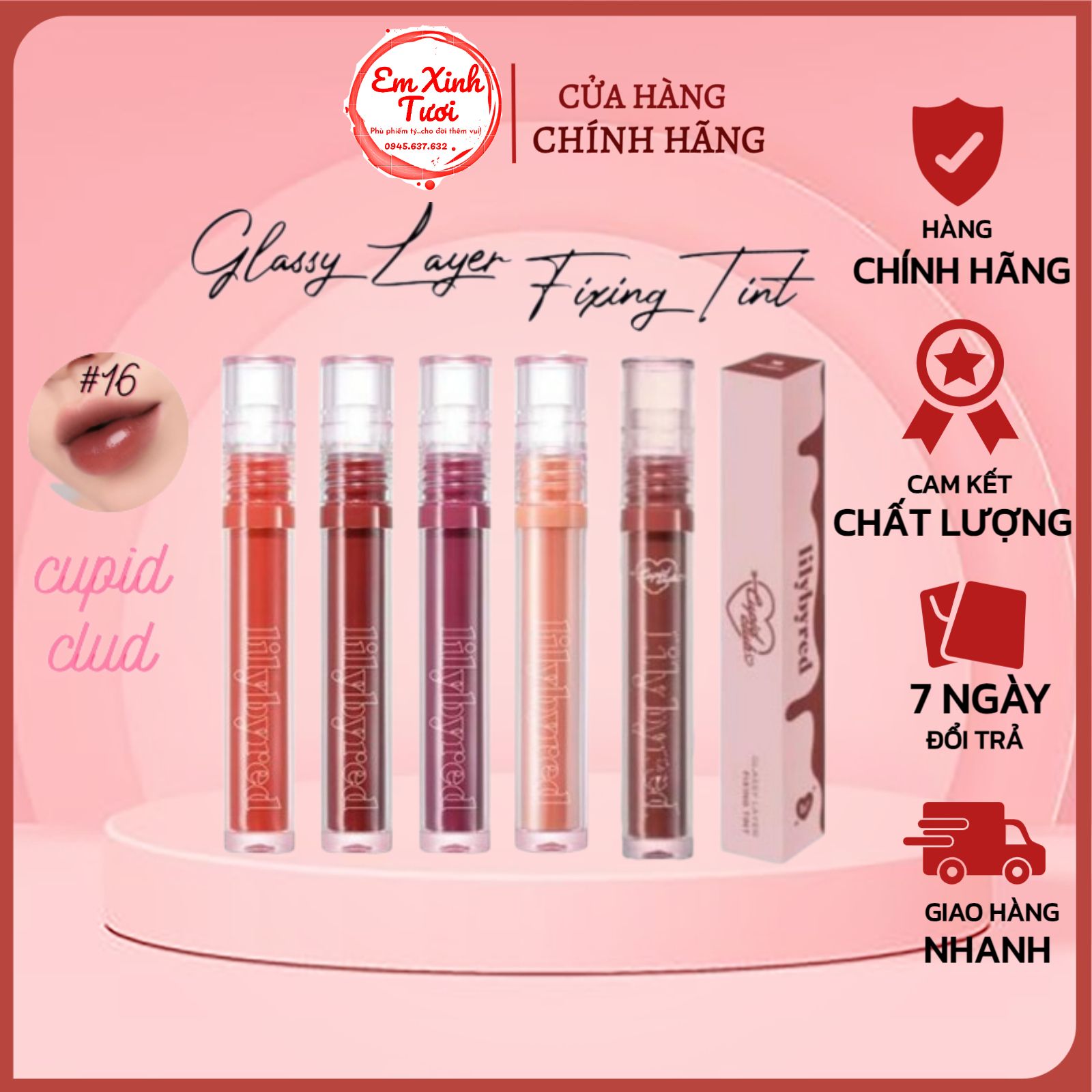 Son Tint Bóng Lilybyred Glassy Layer Fixing Tint - Emxinhtuoi