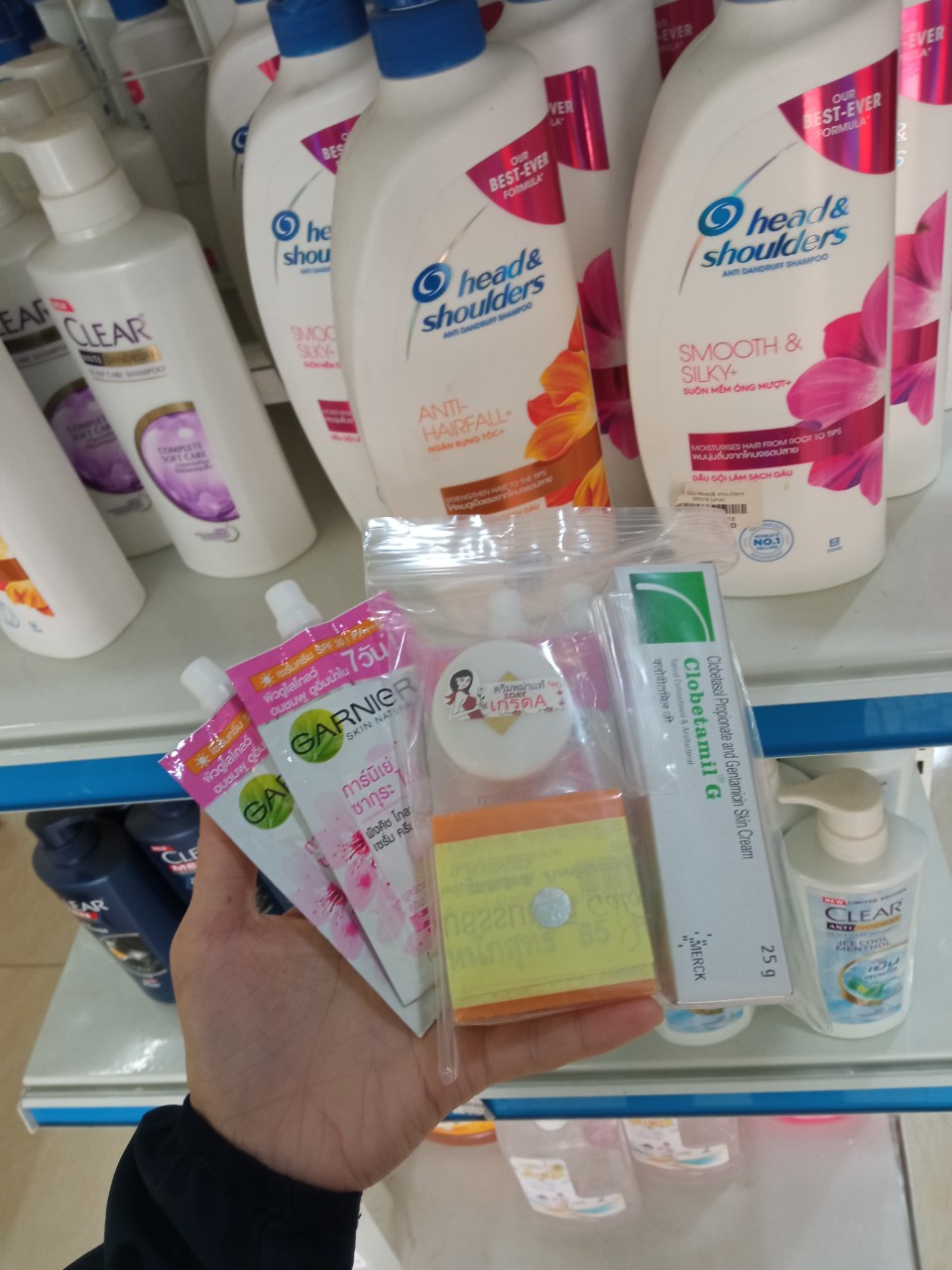 Bộ kem nám trắng da garnier thái lan sét 5 món