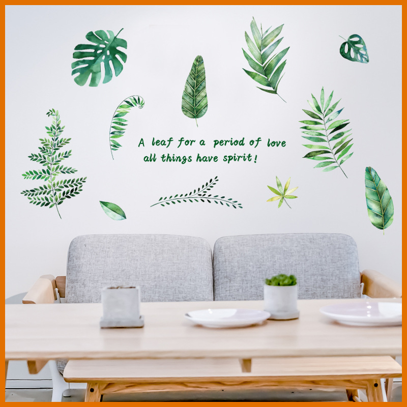 Decal dán tường lá cây 02 sk9238