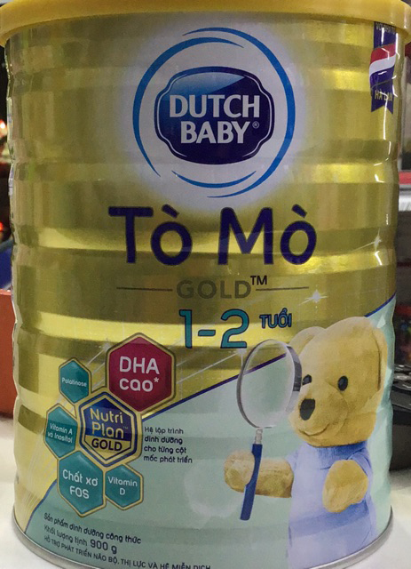 Sữa bột dutch baby tò mò gold 900g hsd 2022