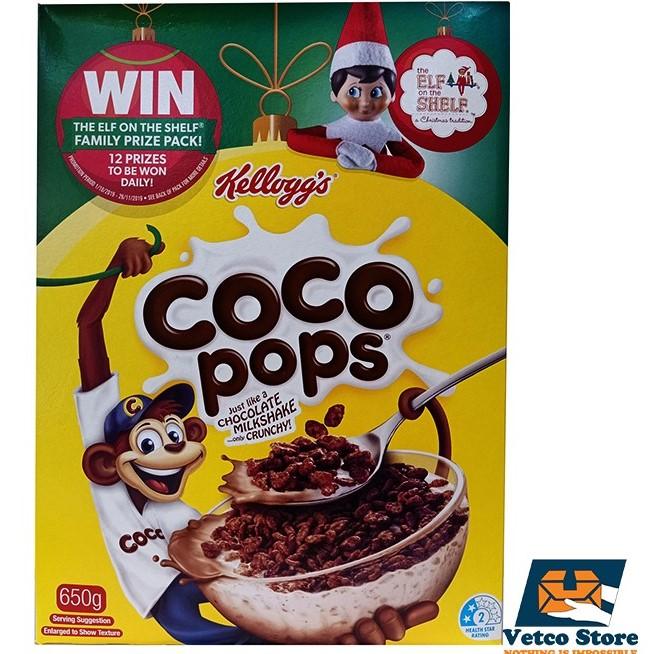 Ngũ cốc Kelloggs Coco Pops 650g của Úc