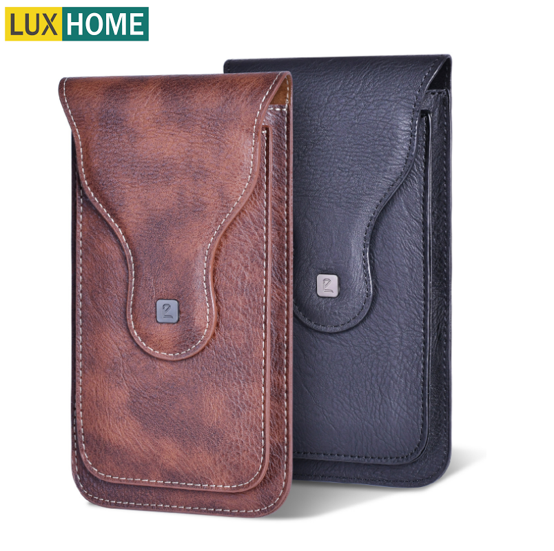 Túi da đựng điện thoại đeo hông, thắt lưng 2 ngăn YB18001