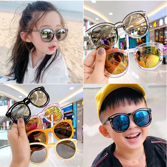 Kính râm cho bé mắt kính tráng gương tách gọng K04